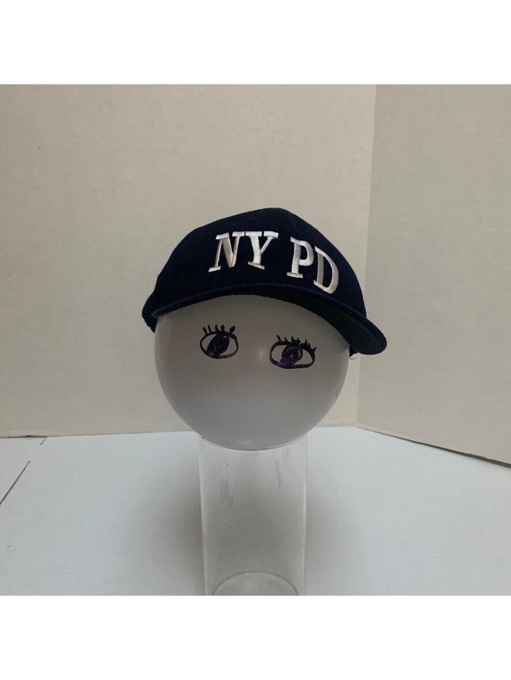Vintage NYPD Baseball Cap Hat Navy Blue with Ivory Graphics